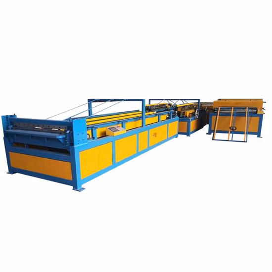 Línea de producción automática de brida angular para conducto de aire cuadrado HVAC